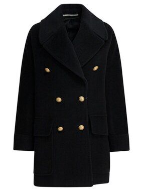 Tagliatore Virgin Wool Double-Breasted Coat Tag Size 42 Women
